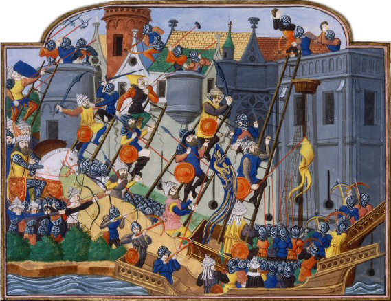 Siege of Constantinople as depicted between 1453 and 1475