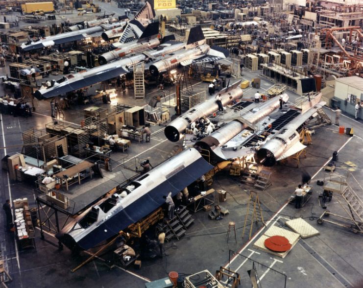 SR-71 production at Lockheed Skunk Works.