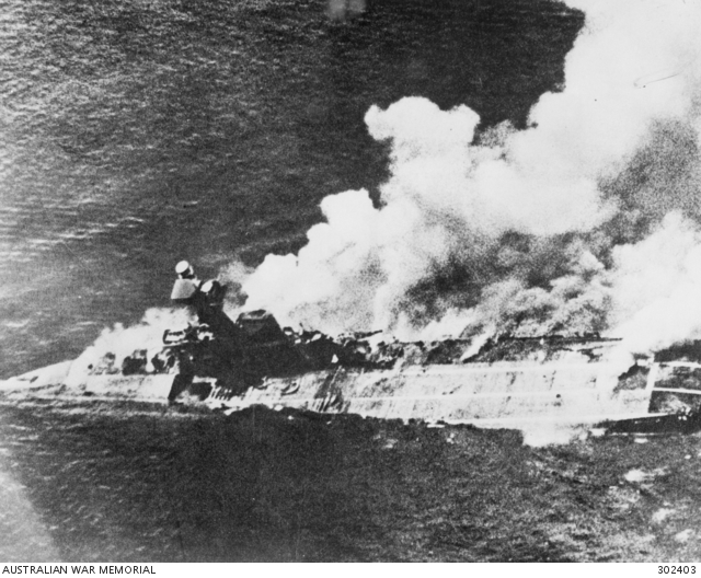 The light aircraft carrier HMS Hermes was sunk off Batticaloa by Japanese dive bombers on 9 April 1942