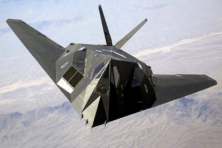 The USAF F-117 Nighthawk, one of the key aircraft used in Operation Desert Storm.