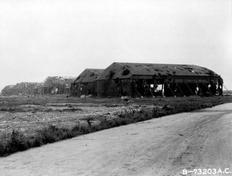 Carpiquet aerodrome hangars destroyed