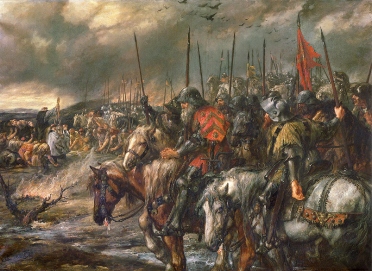 Morning of the Battle of Agincourt, 25 October 1415