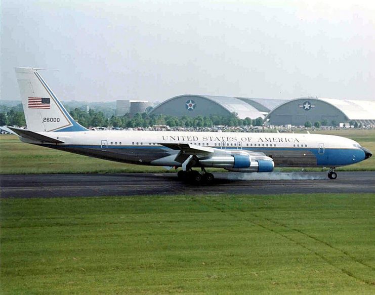 Boeing 707 SAM 26000 served Presidents Kennedy to Clinton, and was the primary transport from Kennedy to Nixon.