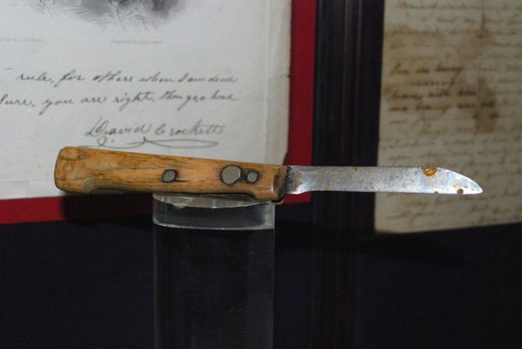 A knife purportedly used by Davy Crockett during the Battle of the Alamo.Photo: Brian Reading CC BY-SA 3.0