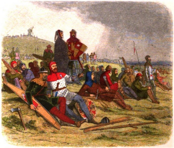 The English Wait for the French at Crecy