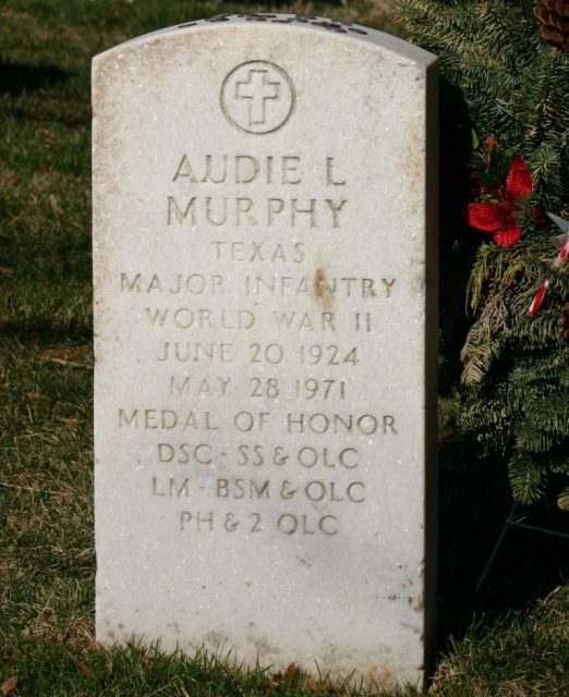 Audie Murphy’s Tombstone. Photo: dbking/ CC BY 2.0