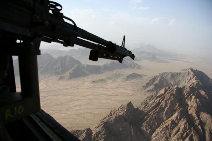 View from a British Chinook helicopter, near Kajaki, Helmand province, Afghanistan.Photo: Olly Lambert CC BY 2.0