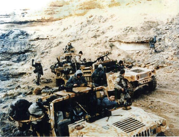 Delta Force, soldiers pictured deep behind Iraqi lines during the 1991 Gulf War.