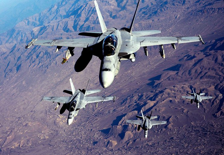 F A-18Fs being refueled over Afghanistan in 2010