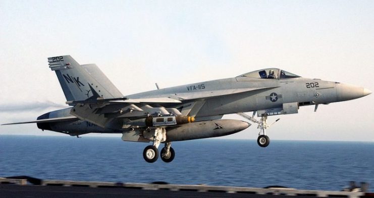 F/A-18E Super Hornet launching from the Abraham Lincoln