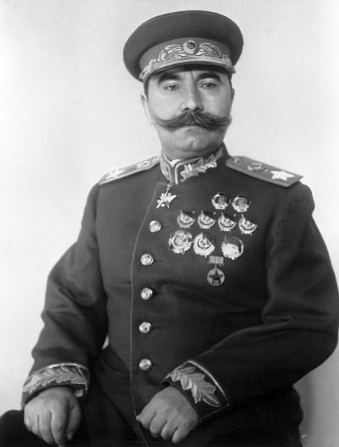 Marshal of the Soviet Union Semyon Mikhailovich Budyonny.