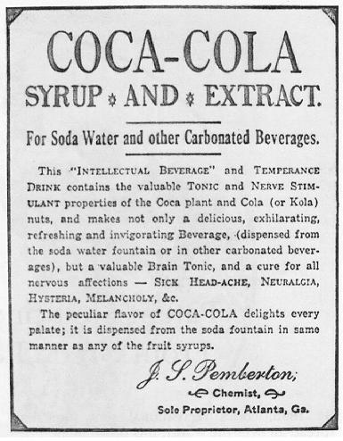 An early Coca-Cola advertisement.