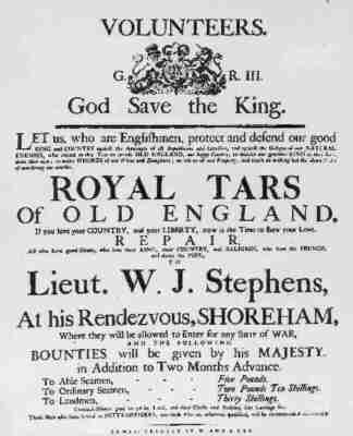 Recruitment poster from the Napoleonic Wars