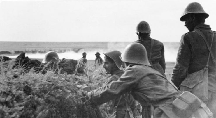 Romanian soldiers near Stalingrad.Bundesarchiv, Bild 101I-218-0501-27 Lechner CC-BY-SA 3.0