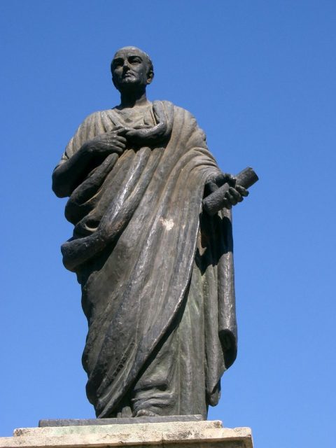 Modern statue of Seneca in Córdoba. Photo: PRA / CC BY-SA 3.0