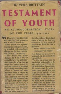 Cover of the first edition of Testament of Youth by Vera Brittain