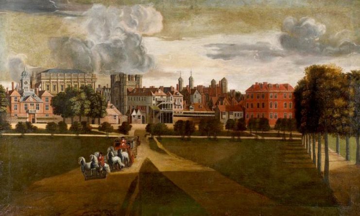 The Old Palace of Whitehall by Hendrick Danckerts, c. 1675