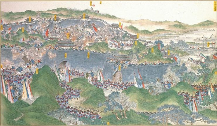 The retaking of Nanjing by Qing troops