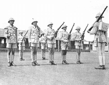 Union Defence Force infantry on parade, c. 1939.