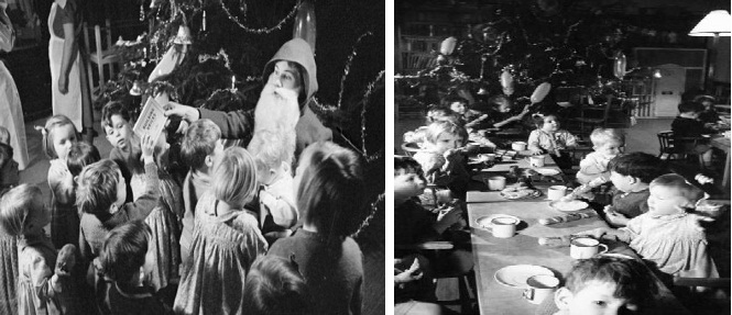 Kids treated to GI hosted Christmas Party during WWII.
