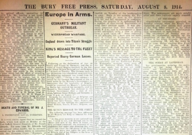 WWI Outbreak Undermined by Newspaper Formats