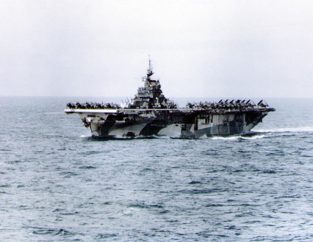 USS Hornet (CV-12), 27th March 1945 near Okinawa