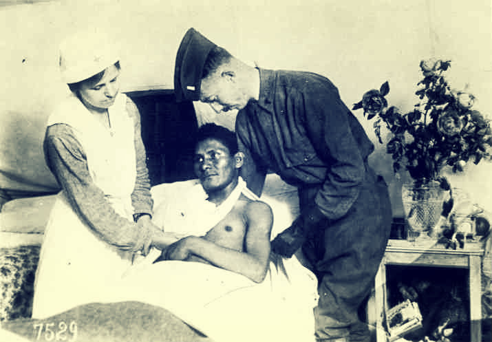 Wounded Choctaw soldier, c. WWI
