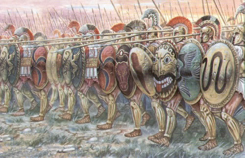 Heavily armored hoplites could easily withstand a Persian infantry charge.