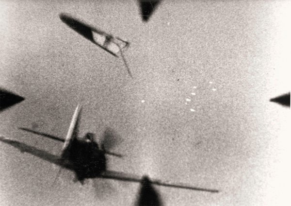 German Fw190 during an attack on allied bombers.