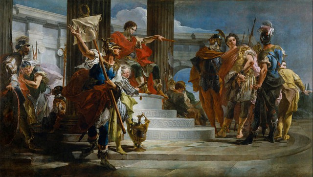 Scipio freeing a prominent Iberian after taking New Carthage. he gained a lot of allies in the region because of his skillful diplomacy.