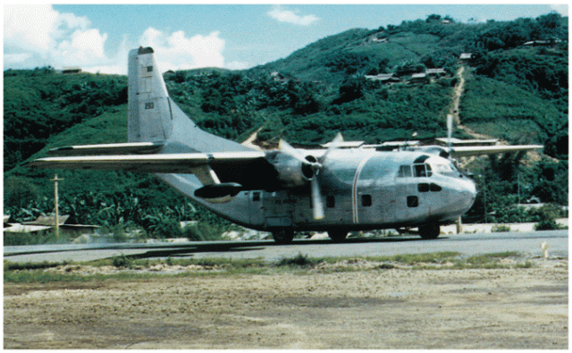 Air America C-123 on ramp at Long Tieng, 1970 (CIA.gov)