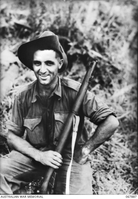 https://www.awm.gov.au/exhibitions/fiftyaustralians/14.asp Sergeant Derrick in New Guinea in 1943