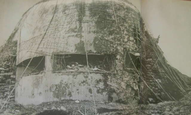 One of the bunkers that sustained direct artillery hits