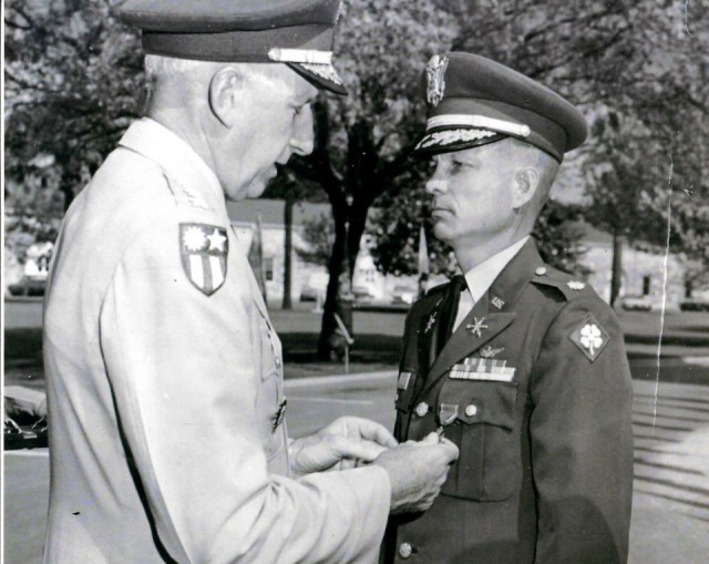 Charles Kettles receiving the Distinguished Service Cross in 1968.