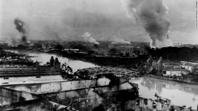 Japanese destruction of Manila on 27 February 1945