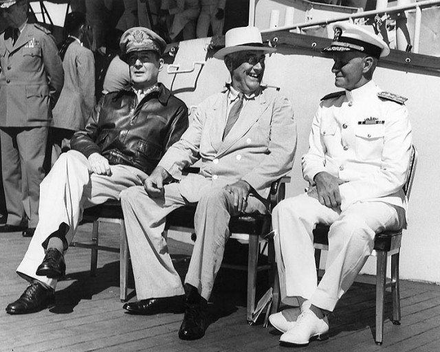 With General MacArthur and President Roosevelt