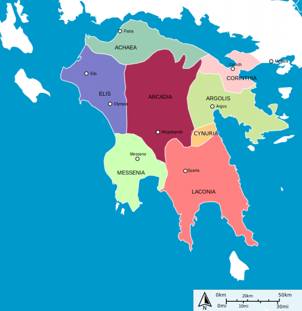 Over time the martial skill of the Spartans won over most of the peninsula, either through direct conquest or with cities voluntarily allying themselves.