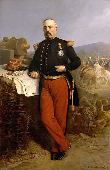 François Achille Bazaine on campaign, by Jean-Adolphe Beaucé