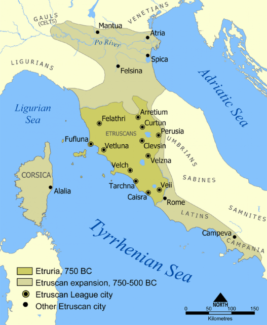 unlike the fragmented Greeks in Southern Italy, the Etruscans were unified and powerful even before Rome expanded outside of their own city. they needed their help/could not resist their power early on but once independent they challenged the powerful Italian power