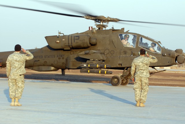 Stock photo of Apache Helicopter in Iraq. U.S. Army photo/Sgt. Brandon Little