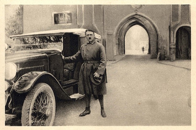 Adolf Hitler upon his release from Landsberg Prison, December 20, 1924