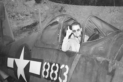 Pappy in his Corsair via archives.gov