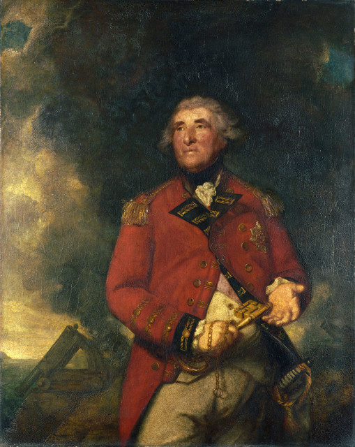 General and governor Eliott. he was largely responsible for keeping up the fighting spirits of the men over the several long years of the siege.