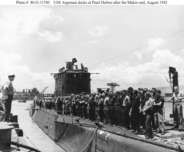 The "Nautilus" arriving at Pearl Harbor, Hawaii on August 26th 1942 after the raid