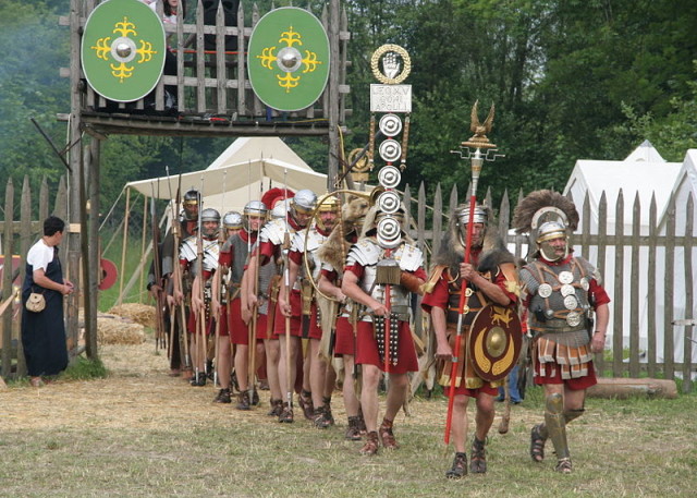 Reenactors portray a Roman Legion (wikipedia)