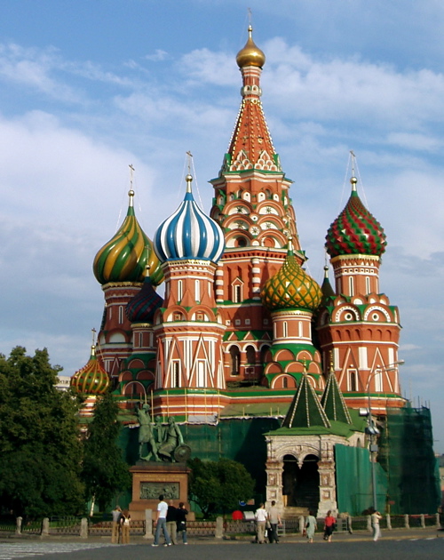 St. Basil's Cathedral in Kazan, built as a monument to Russian conquest of the city. (David Crawshaw, Wikipedia)