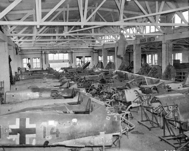 Focke_Wulf_Fw_190_Fuselage_Assemblies_at_Kolleda_Germany_1945