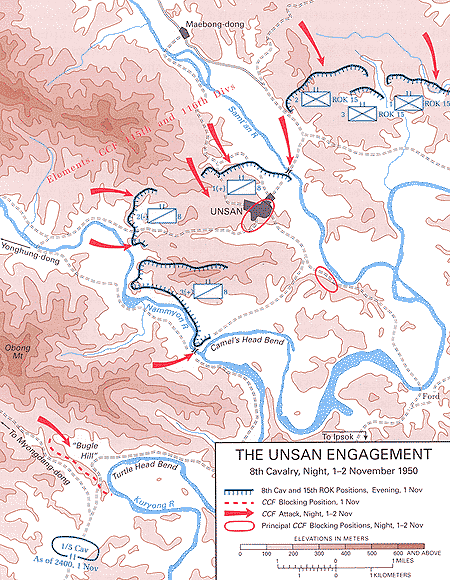 Battle Map of Unsan via commons.wikimedia.org
