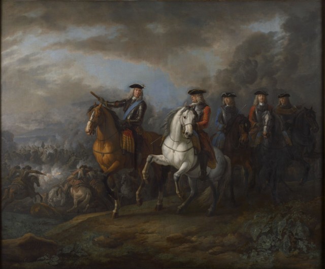 Marlborough and Cadogan at the Battle of Blenheim by Pieter van Bloemen