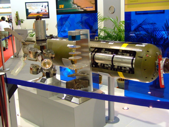 Model of the SFW displayed at the Textron Defense Systems booth, Singapore Airshow 2008